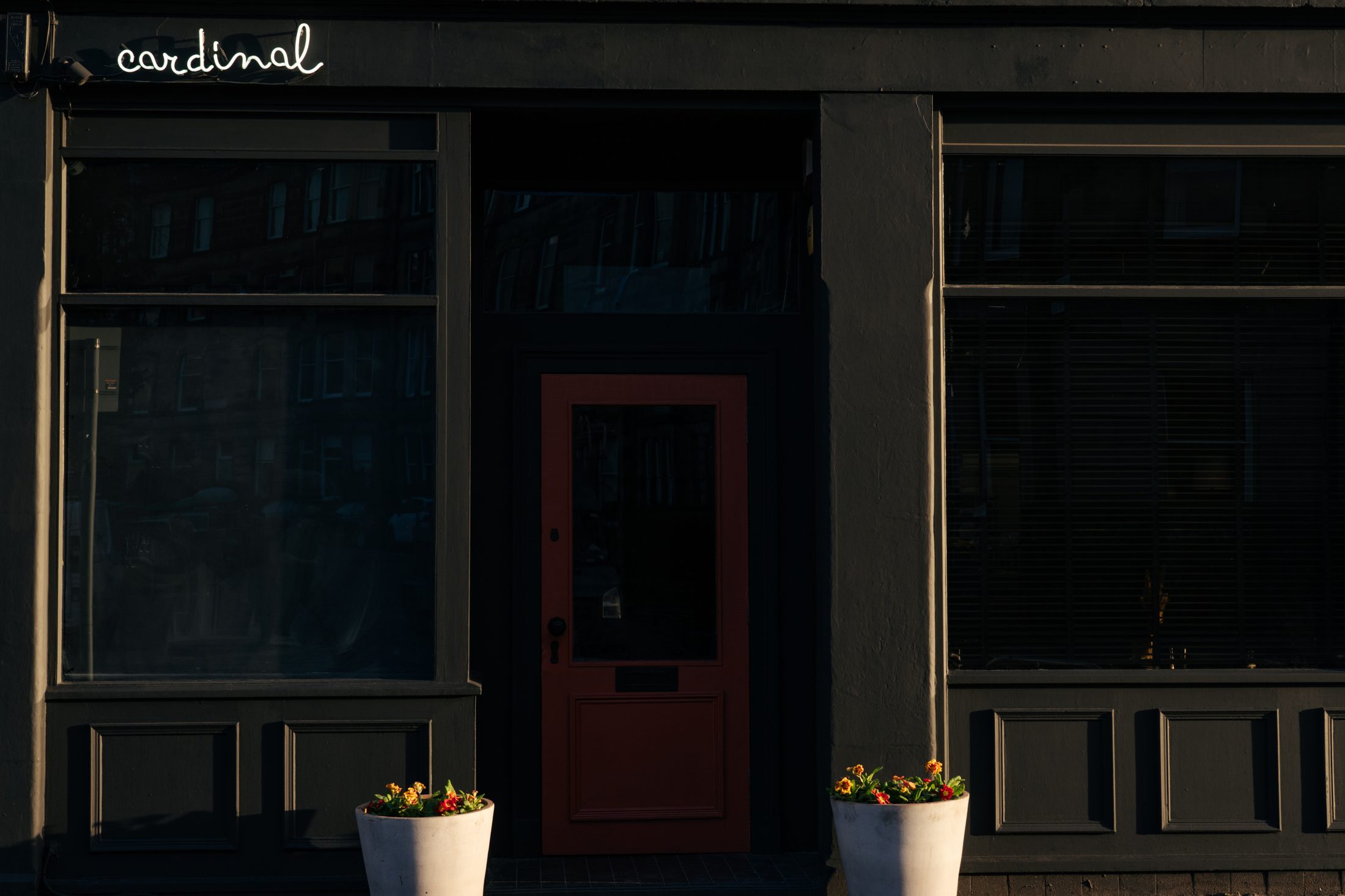 The exterior of Cardinal restaurant on Eyre Place, a quiet stretch of Edinburgh's New Town